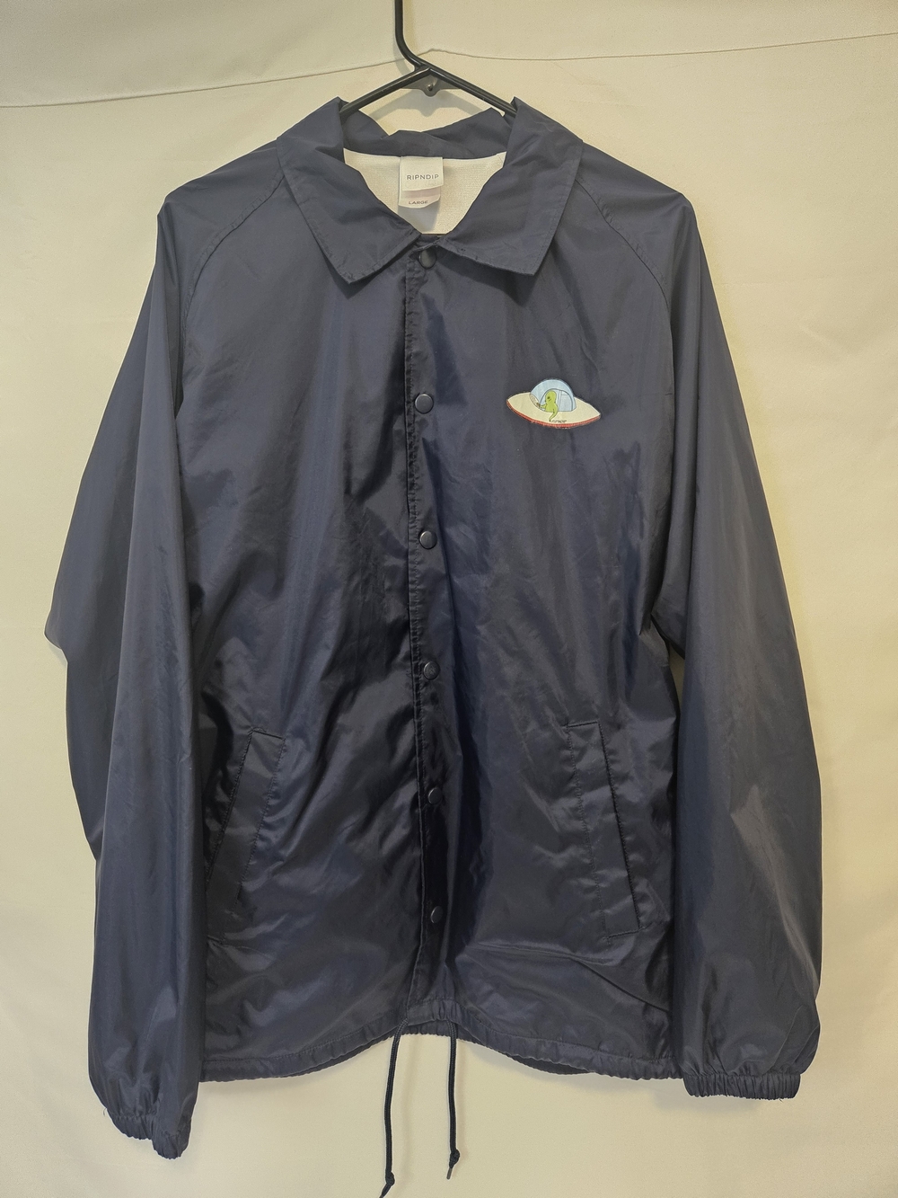 Ripndip Navy Coach Jacket with UFO Graphic Print